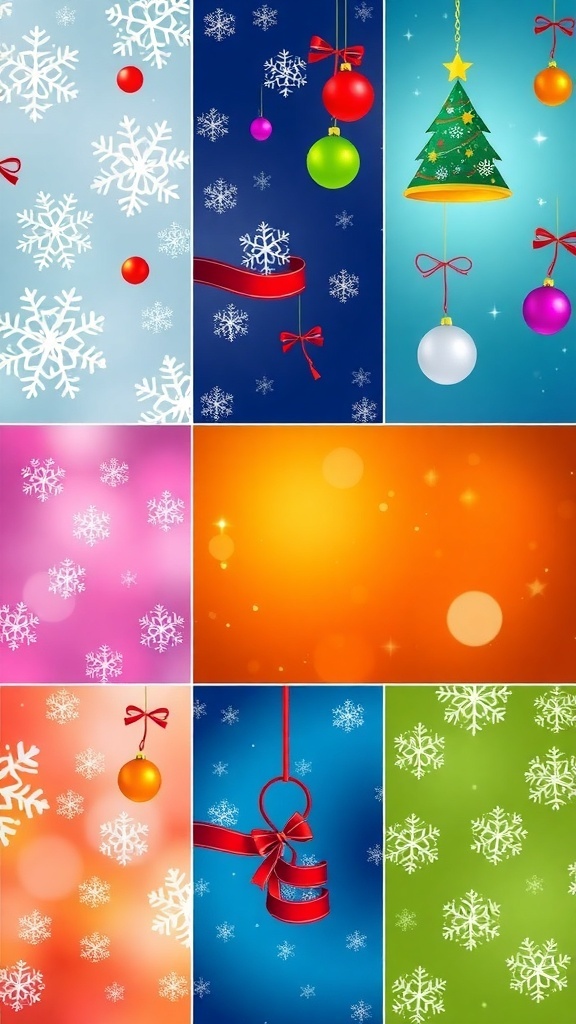 Festive Christmas Wishlist Wallpaper Backgrounds A selection of colorful Christmas wallpaper backgrounds with festive designs.